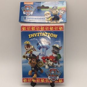 Paw Patrol Kids Birthday Party Invitations